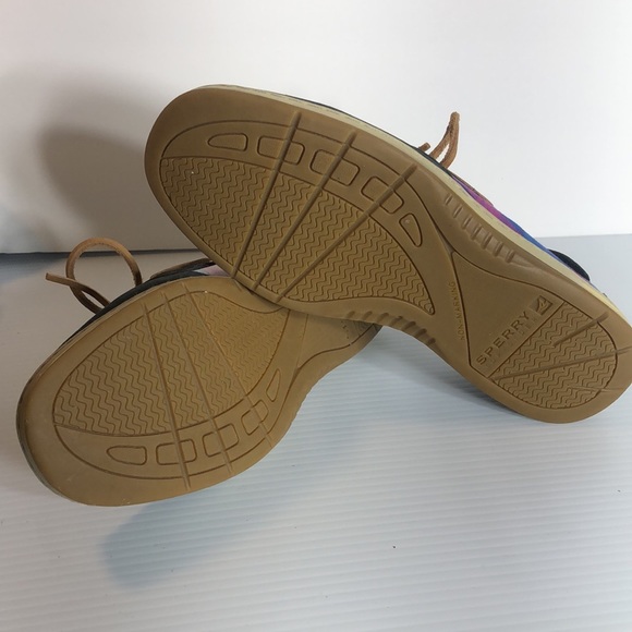 Sperry shoes, size 5 1/2, blue and plaid - Picture 5 of 5